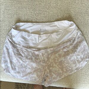 Athleta Cream Camo Athletic Shorts